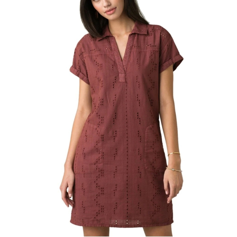 Prana Ladyland eyelet polo dress